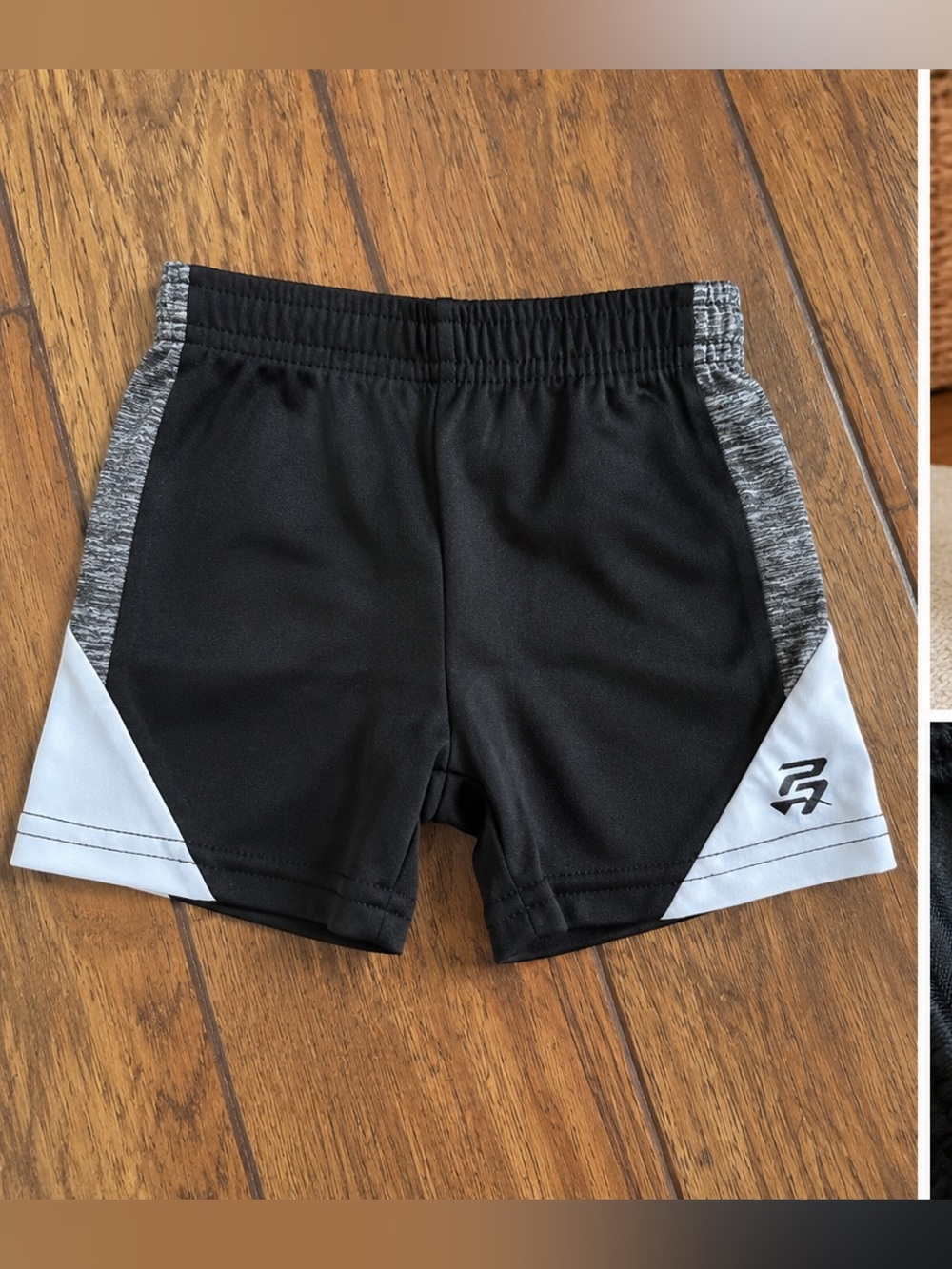Athletic Works Black and White Colorblock Toddler Shorts